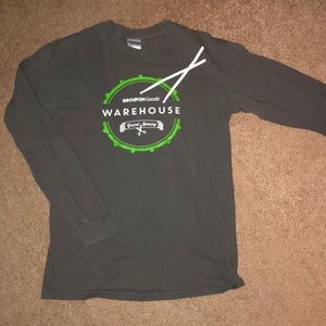 percussion warehouse gray long sleeve shirt